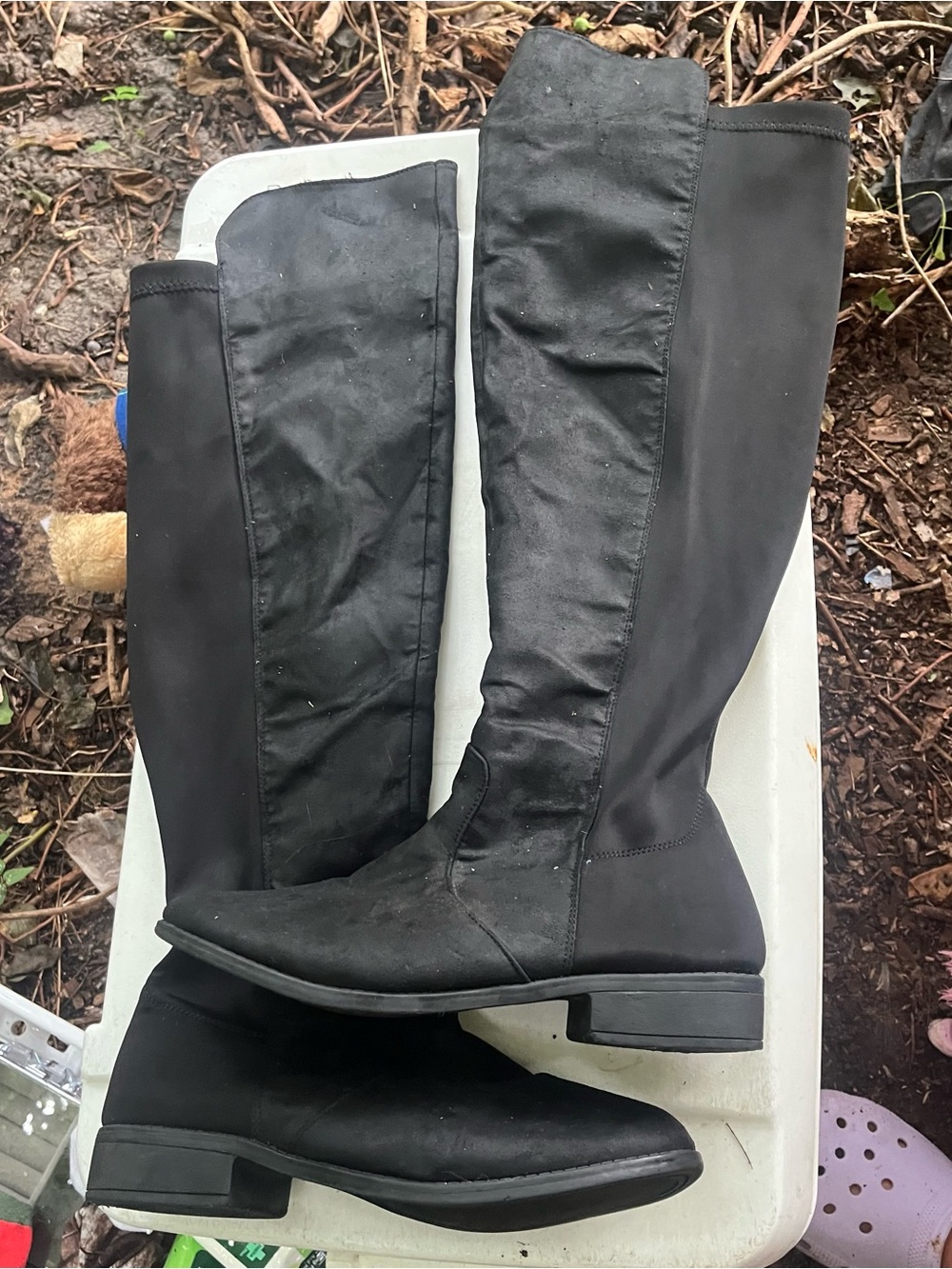 Women’s Black Over-the-Knee Stretch Boots
